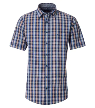 CASAMODA - Freizeithemd Kurzarm blau - Gr. - 3XL
