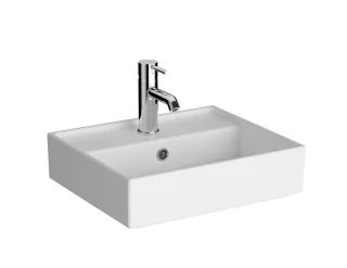 VitrA ArchiPlan Waschtisch Compact 45 x 38 cm rechteckig wandgebunden mit Hahnloch,7400B403-0001 7400B403-0001