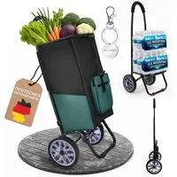 Allyson Einkaufstrolley Allyson Einkaufswagen Trolley Klappbar – Belastbar & Geräuschlos, 45 l, Klappbares Leichtbau-Gestell mit ergonomischem Soft-Touch-Griff