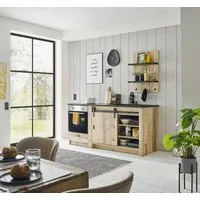 Home affaire Küchenzeile Sherwood, Breite 196 cm, mit Herdumbauschrank, ohne E-Geräte