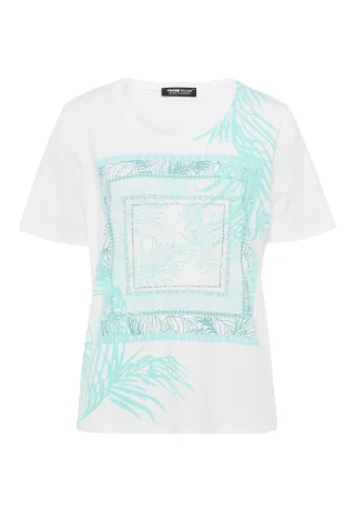 FRANK WALDER - Shirt EXOTIC JUNGLE mit Motivprint ecru - Gr. - 38