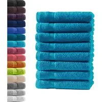 Hometex Premium Textiles Handtuch in Premium Qualität 500 g/m², Feinster Frottier-Stoff 100% Baumwolle, 8x Gästetuch, weich, saugfähig, extra schwer & flauschig
