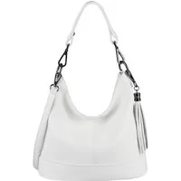 ITALYSHOP24 Schultertasche Made in Italy Damen Leder Tasche Shopper Umhängetasche Crossbody Bag, 5* LEICHT SICHER SMART MODERN & EDEL CITY HOBO BAG unterm Arm tragbar