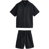 Next Shirt & Shorts Geknöpftes Jersey-Hemd und Shorts im Set (2-tlg)