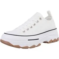 Ital-Design Damen Low-Top Freizeit Sneaker (88930390) Keilabsatz/Wedge Sneakers Low in Weiß