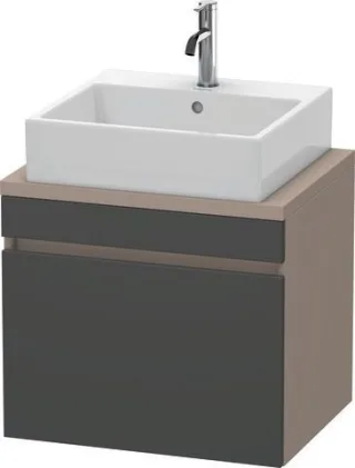 Duravit DuraStyle Konsolenwaschtischunterbau wandhängend Graphit & Basalt Matt 600x478x512 mm - DS53 DS530004943