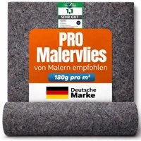 STAHLMANN COMMERCE GmbH Malervlies Malervlies 50 m x 1 m [180 g/m²] Abdeckvlies saugstark reißfest, 50 m² · 180 g/m² · Saugstark · Reißfest · PE-Rücken