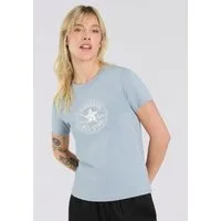 Converse T-Shirt WOMEN'S CONVERSE CRAFTED CHUCK TAYLOR T-SHIRT unifarbenes Design, Kurzarm mit eingesetzten Ärmeln, aus Baumwolle