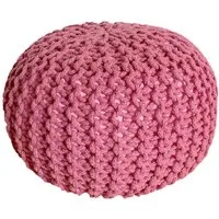 Amagohome Sitzhocker Strickhocker Pouf Ø45 o. 55cm Bodenkissen Sitzpouf XXL Baumwolle recyc