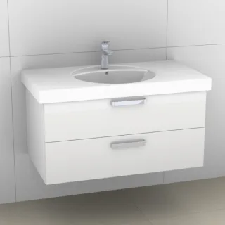 Artiqua 413 Waschtischunterschrank für Preciosa 124200, 124220 Weiß Hochglanz, 413-WU2L-K43-7016-68 413-WU2L-K43-7016-68