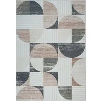 TaraCarpet Teppich Kurzflorteppich TaraCarpet Empire Retromuster absolut Modern fürs, rechteckig, Höhe: 14 mm, Retro Design in modernen Wohnfarben blau