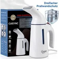 CUISYNC Dampfglätter GY-169 Hand-Dampfglätter 700 W, 45 Sek., 120 ml, für Reise & Büro, 700 W, 120 ml tragbarer Kleidungsdampfer, auslaufsicheres Design