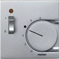 Zentralplatte Aluminium für Raumtemperaturregler-Einsatz Typ 536160, Thermoplast, matt aluminium, Retail