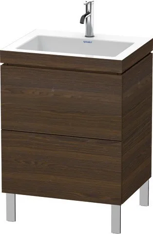 Duravit L-Cube c-bonded Set bodenstehend Nussbaum gebürstet Matt 600x480x698 mm - LC6936O6969 LC6936O6969
