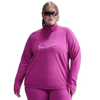 Nike - Oberteil für Damen, mit kurzem Reißverschluss, Athletisch, Plus (Fuchsia Rosa)