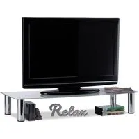 relaxdays TV-Regal TV-Tisch Glas