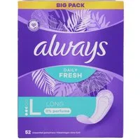 always Slip-Einlage Always Daily Fresh Long Slipeinlagen 52 Stück Pflanzenbasiert Ohne Duf