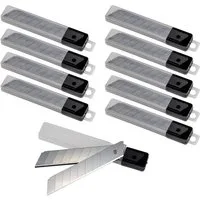 ChiliTec Cuttermesser Cuttermesser Ersatz Abbrechklingen 18mm (100 Stück) im Köcher, Klinge: 1,8 cm, (100-tlg), Cutterklingen im Köcher