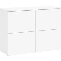 borchardt Möbel Kommode Rova, Sideboard mit 4 Türen, Praktische Push-to-open-Funktion, verstellbare Böden, Breite 93 cm