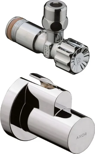 Hansgrohe Eckventil Axor polished black chrome mit Schuber und Quetschverschraubung, 51307330 51307330