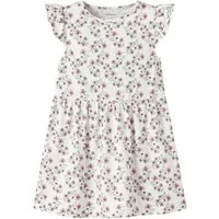 Name It Minikleid NMFHAILEDO CAP SL DRESS Baumwollmischung, Rüschen, Allover-Print