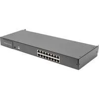 KVM Switch CAT 5 16-Port, KVM-Switch schwarz