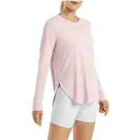 G4Free Langarmshirt Damen Langarmshirt UPF 50+ Atmungsaktiv Trainingsshirt UPF 50+ UV-Schutz,Schnelltrocknend,Atmungsaktiv, Hohe Seitenschlitze