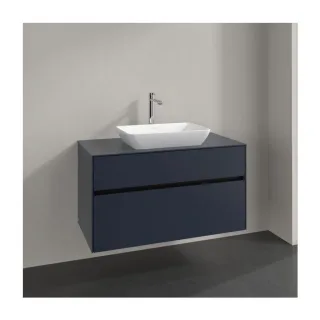 Villeroy und Boch Collaro Waschtischunterschrank C10900VQ 100x54,8x50cm, Waschtisch mittig, marine blue