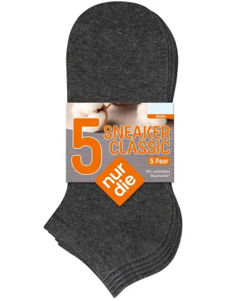 NUR DIE Herren Sneaker Socken Classic 5er Pack