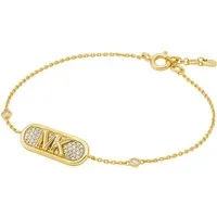MICHAEL KORS Armband Schmuck Geschenk Silber 925 Armkette PAVÉ EMPIRE LINK, mit Zirkonia (synth)