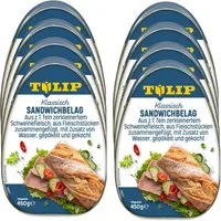 TULIP Wurstkonserve Sandwichbelag aus Schweinefleisch Frühstücksfleisch 450 g, 450 g