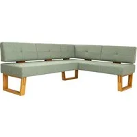 OTTO home Eckbank Ponza Polsterbank, Esszimmerbank, mit Massivholzgestell, Küchenbank in tollen Farben, Breite 201x161 cm