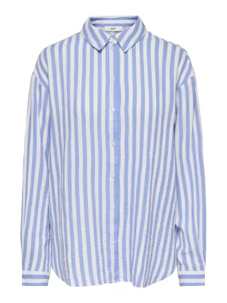 JDY - JDYTHEIS LIFE L/S LOOSE SHIRT WVN NOOS Vista Blue - Gr. - S