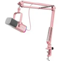 FIFINE Mikrofon XLR Streaming Mikrofon mit Arm für Podcast Studio Gaming Mikrofon, USB Dynamisch Microphone Gaming PC mit Stummschalttaste