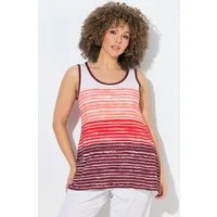 Ulla Popken Longtop Top Streifen-Verlauf A-Linie Rundhals ärmellos