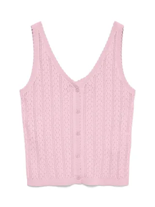 VERO MODA - VMLUX LIGHT SL 2-WAY V-NECK TOP SE Pink-A-Boo - Gr. - L
