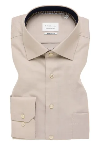 ETERNA - Hemd Twill Langarm mandel - Gr. - 39/Langarm - 65cm