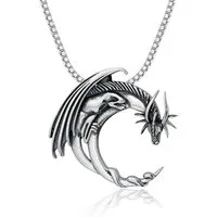 NAHLE Kette mit Anhänger Silber Drache Halsschmuck Anhänger (2-tlg., inkl. Schmuckbox), - rhodiniert anlaufgeschützt