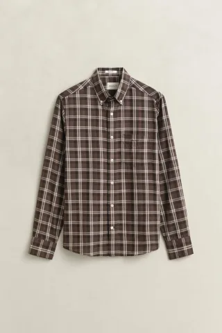 GANT - Kariertes Twillhemd faded taupe - Gr. - L