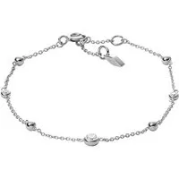 Fossil Silberarmband Schmuck Geschenk Silber 925 Armschmuck GLITZ BY THE YARD, mit Zirkonia (synth)
