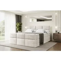 ALTDECOR Boxspringbett OHIO-Z KING (Multipocket-Matratze H4, H3 Matratze Bonellfederung, Topper, Kopfteil), Doppelbett mit Fußteil