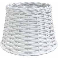vidaXL Lampenschirm Lampenschirm Weiß Ø25x17 cm Korbweide