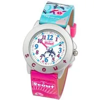 Scout Quarzuhr Flamingo 164000215, Armbanduhr, Kinderuhr, Mädchen, analog