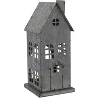 Grafelstein Kerzenlaterne Laterne ZINKHAUS grau aus Metall H30cm Lichthaus Dekohaus - MITTEL