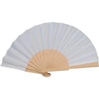 Macma Papierfächer Aufklappbarer Papierfächer / Handfächer / Farbe: weiß