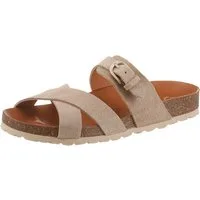VERBENAS RUBI SERRAJE Pantolette Sommerschuh, Hausschuh, Urlaubsschuh mit verstellbarer Schnalle