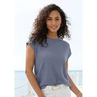 Vivance Kurzarmshirt aus bügelfreiem Waffelstrick luftiges Waffelstrickshirt