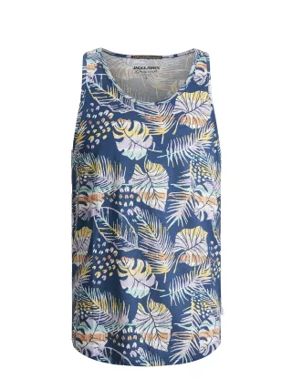 JACK&JONES - JORHAZY AOP TANK TOP ensign blue - Gr. - XXL