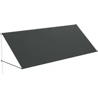 FIVMEN Markise Fallarmmarkise, Anthrazit, UV-Schutz für Balkon & Fenster Aluminiumrohre und 100% Polyestergewebe mit wasserdichter Beschichtung