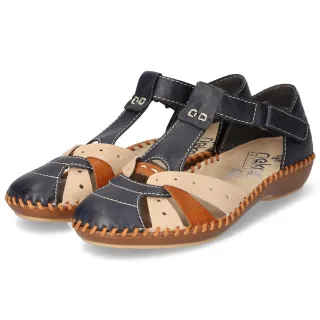 Rieker Sandalen  Blau - Gr. 37 -  Synthetik Material